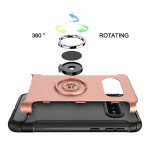 Wholesale Galaxy S10e 360 Rotating Ring Stand Hybrid Case with Metal Plate (Gold)